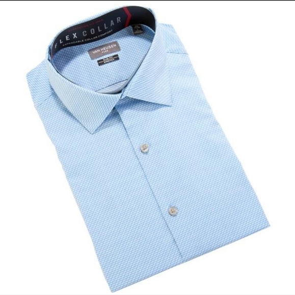 NWT Van Heusen® Slim Fit Stretch Dress Shirt - Pacific 14.5 32/33 - Picture 1 of 1